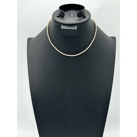Vintage Adjustable Faux Pearl Champagne Color Graduated Necklace - Picture 1 of 3